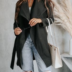 Draped wool jacket